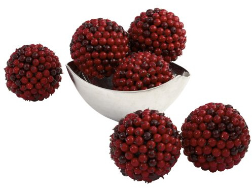 Nearly Natural 5in. Red Berry Ball (Set of 6)