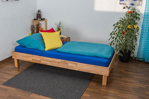 Futonbett/Massivholzbett Wooden Nature 04 Kernbuche geölt - Liegefläche 90 x 200 cm (B x L)