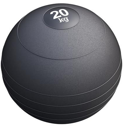 Gorilla Sports® Slam Ball - 3/5/7/10/15/20kg Poids, Individuel/Ensemble, Antidérapante, Noir - Medecinball, Balles de Poids, Musculation, pour Fitness, Gym, Domicile, Entraînement