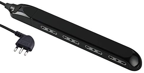 Electraline 61911 Multipresa Super Slim Salvaspazio 23 mm, 4 Posti Bivalenti 10/16A, Spina 90° 16A, Cavo 1.5 M