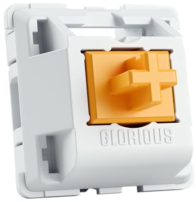 Glorious Gaming 36x Panda Mechanical Keyboard Switches (Tactile) - Fits All GMMK Keyboards & Numpads, Snappy Bump, Buttery Smooth Travel, Original INVYR Moulds, 49g Actuation, 3-Pin Mount - Lubed