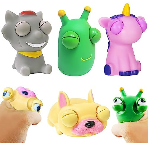 4 Stück Squeeze Spielzeug,Stress Squeeze Spielzeug,Popping Out Augen Squeeze Spielzeug,Squeeze Toy,Squeeze Ball,Stressbälle,Anti Stress Spielzeug für Erwachsene und Kinder