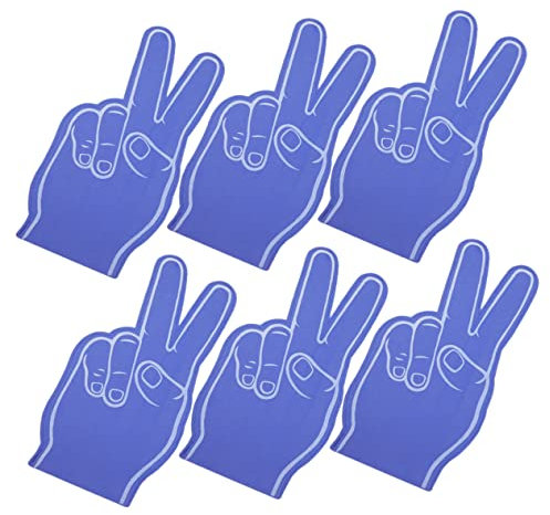 Abaodam 6 Stück Sport-Partygeschenke Eva-Spielzeug Baseball Tragbar Leer Mädchen Mini-Cheerleading Schaumstoff Finger Groß Sport Kinderhandschuhe Pompon Neuheit