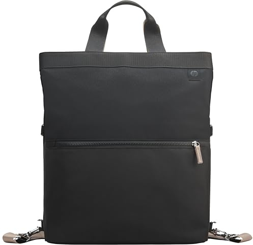 HP Unisex's 14 Convertible Laptop Backpack Tote, Black, 18 litre