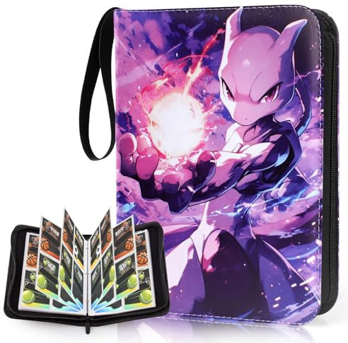 Sammelalbum für Karten, 50 Seiten 400 Karten Karten Kapazität Sammelkarten Album, Sammelkarten Album, Karten Sammelalbum, Geburtstagsgeschenke für Jungen und Mädchen (A-CM)