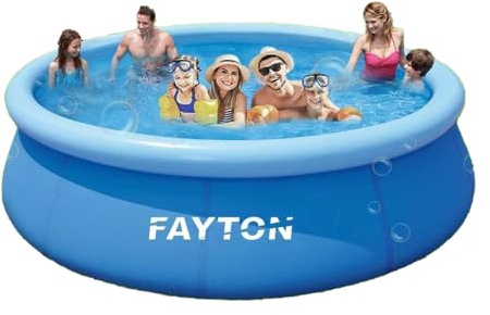 Fayton Inflatable Large Swimming Pool 8ft Garden Outdoor Summer Kids Family Pools (8ft x 66cm)