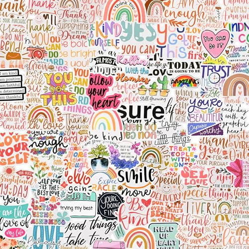 100 pcs Autocollants de livres lecture, citation motivationnelle, autocollant d'inspiration esthétique preppy imperméable pour bouteilles d'eau, ordinateurs portables, planches à roulettes, valises