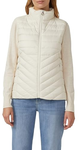 s.Oliver 2164696 Gilet matelassé, Blanc cassé, 38 Femmes