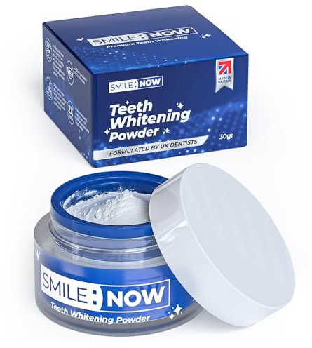 Teeth Whitening Powder - Formulated by Dentists, Enamel Safe Smile Teeth Whitening, Tooth Whitener for a Bright Smile, White Toothpaste Removes Stains SMILE:NOW (30, Mint)