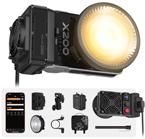 ZHIYUN MOLUS X200 200 W tvåfärgad kombination videolampa