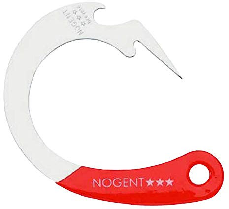 Nogent 04050H Brieföffner aus Stahl, Griff aus Kunststoff, Rot