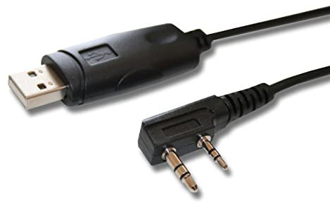 vhbw USB Programmierkabel kompatibel mit Kenwood TK-270G, TK-248, TK-260G, TK-240D, TK-272, TK-250, TK-270, TK-260, TK-272G Funkgerät, schwarz
