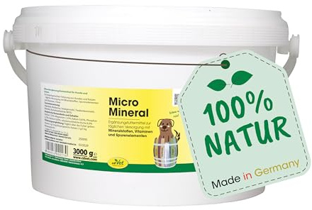 cdVet MicroMineral Hund & Katze 3000g - Nahrungsergänzung für Haustiere mit Mineralstoffen und Spurenelementen wie Magnesium und Calcium sowie Vitaminen
