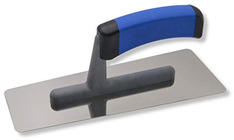 DEWEPRO® Venezianische Glanzputz Glättekelle - Stucco Kelle - Venezianer Glättkelle - 240x95/75mm trapezförmig - Edelstahlblatt mit abgerundten, geschliffenen und polierten Kanten