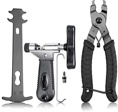 TAGVO Herramienta de Cadena para Bicicleta, Universal para 7 8 9 10 Cadena de eslabones de Cadena Cortador de Divisor de Cadena Removedor de Remaches con Respaldo de Acero Inoxidable Pin
