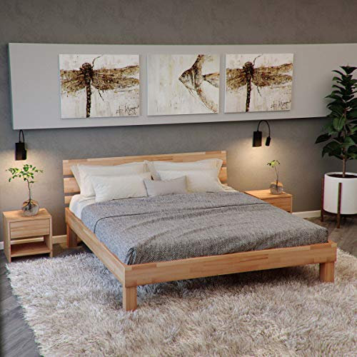Krok Wood Massivholzbett Valetta in Buche (90 x 200 cm)