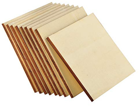 Artificer 6mm Dicke Quadratisch Holzplatten zum Basteln (26 Stk) 15x15 cm, Balsaholz Sperrholz Platten 6mm, Blanko Dicke Lindenholz Bastelholz