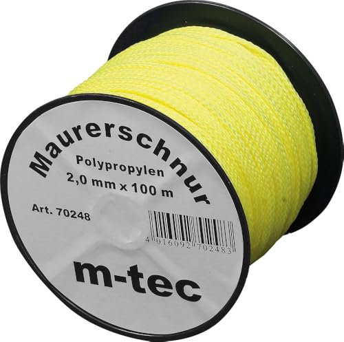 Lot-Maurerschnur 2,0mm gelb-fluor., 100m