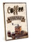 TypeStoff Holzschild mit Spruch – Coffee Lounge – im Vintage-Look mit Zitat als Geschenk und Dekoration zum Thema Kaffee und Küche - HS-00720