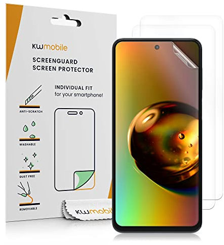 kwmobile Protector Compatible con Xiaomi Redmi Note 9S / 9 Pro / 9 Pro MAX Protector de Pantalla - 3X película Transparente Protectora de Pantalla antiarañazos
