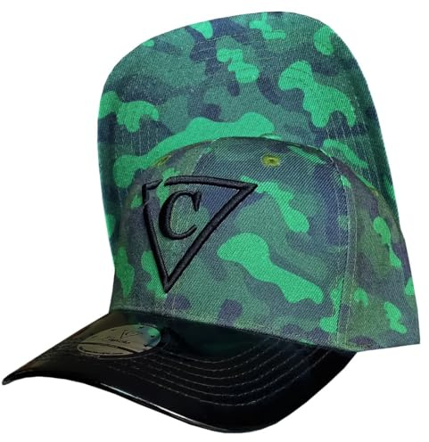 Capiche [99+ Designs] Gorra Camo para Hombres, Verde Curvado, Green Curved, del Ejército, Camuflaje, Sombrero Militar, Táctico, Ejército con Visera Negra
