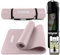 unycos - Gymnastikmatte - Yogamatte Rutschfest【183x60 cm】NBR 10 mm Dicke | Inkl. Tragegurt und E-Book mit Übunge, Sportmatte Ungiftig für Fitness, Pilates & Gym, Home Sport (Hellrosa)