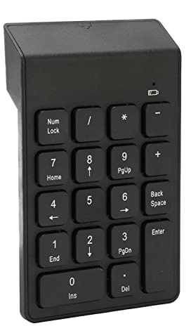 Gonetre Mini pavé numérique sans fil 2,4 g Clavier numérique sans fil Touches Chocolat Plug and Play, 18 touches, pavé numérique, pour comptable bancaire