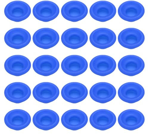 QUARKZMAN 25uds Silicona Goma Juntas Arandela, Alta Presión Fugas Prueba Cerveza Botella Junta Sellos Superiores Arandelas para Voltear Cerveza Refresco Botella, Azul