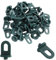 Pack de 50 Clips para Invernaderos en Plástico Verde, Clip de Abrazadera Universal para Raíles Metálicos, Clips de Invernadero Resistentes para Colgar Plantas, Luces, Toldo o Cestas Colgantes