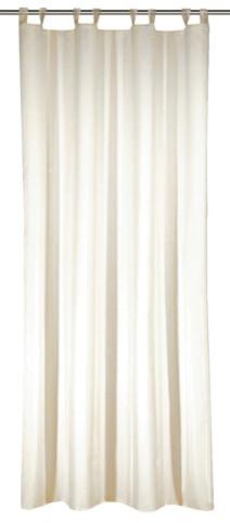 Sehlbach Tenda pronta per l'uso con occhielli, A tinta unita, Naturale, 135 x 235 cm, Traslucida, Montaggio semplice, Certificato Oeko-Tex, Eleganza senza tempo, Sensazione ambiente ariosa