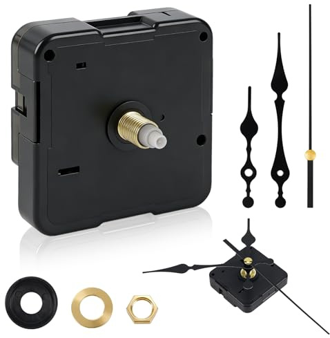 Leikedun 1Set Clock Mechanisms Battery Powered, Silent Clock Mechanism Movement Long and Short Shaft DIY Quartz Wall Clock Mechanism - Motor Replacement Repair Parts Kits
