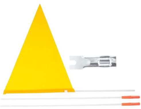 Hohopeti Bandera de Bicicleta Portátil Amarilla Asta de Fibra de Vidrio Sólida Ajustable, Accesorio Duradero para Seguridad y Publicidad en Ciclismo, 1 Pieza para Bicicleta Infantil