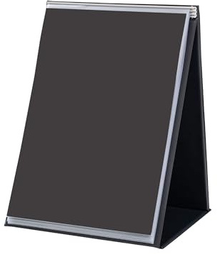 Rillstab A4 Hochformat Tisch-Flipchart – 20 Klarsichthüllen, 40 Seiten Flipchart-Ordner – Robust & Tragbar – Ideal für Präsentationen, Meetings, Büro, Schulungen – Schwarz