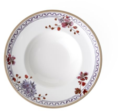 Villeroy und Boch Artesano Provençal Lavendel Suppenteller, 25 cm, Premium Porzellan, weiß/bunt