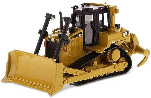 Diecast Masters 1:64 Caterpillar D6R XL Bulldozer, Play & Collect Series Cat Trucks & Construction Equipment | 1:64 Scale Model Diecast Collectible Model 85691