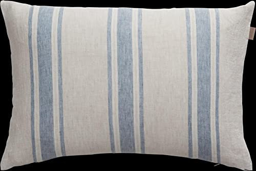 GANT Leinen Stripe Zierkissen Farbe Waterfall Blue Größe 40x60