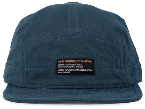 Clakllie Gorra de béisbol de 5 paneles de algodón de ala corta, gorra de visera plana, gorra de hip hop, monopatín, sombreros ajustados para papá de perfil bajo, DY09-azul marino, Talla única