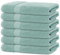 BANANALU 6 Handtücher Set 50x100cm 100% Baumwolle Gästehandtücher Handtuch Mint