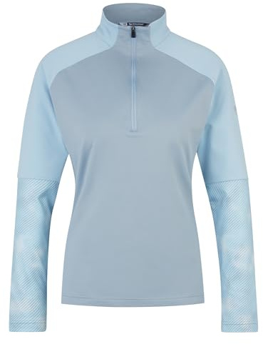 Ziener Jeane Jersey de esquí, Camiseta Funcional | cálido y elástico, Blue Stripe Print, 36 Mujeres