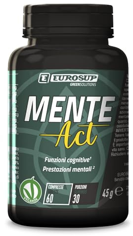 Eurosup MENTE - 60 compresse - Funzione cognitiva - Prestazioni mentali - Concentrazione - Memoria – Vegan