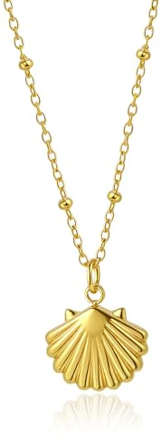 Elegance 11 designs Shell Necklace for Women Boho stainless steel waterproof Beach 14K Gold Chain Charm Necklace Trendy Summer Ocean Jewelry
