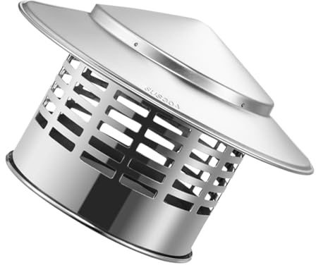 Cappello Camino, Terminale Camino In Acciaio Inox, Cappello Antipioggia Per Tubi Del Forno, Resistente Alla Pioggia, Agli Insetti E Agli Uccelli, Facile Da Installare(100mm (3.94 in))