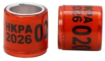 200 Pcs 2026 Aluminum Plastic Pigeon Foot Ring with Number Letter Bird Leg Sign Rings Fly Race Identification Pigeons Carry(HKPA 2026)