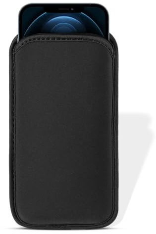 WUYJI Fundas calcetín para móviles,1 funda impermeable negra para teléfono, funda universal de neopreno a prueba de golpes.