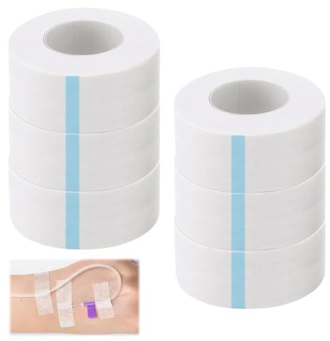 6 Rollos Cinta Micropore 2.5 Cm × 9 M Esparadrapo Papel Transpirable Suave Con La Piel Se Puede Cortar Libremente Al Tamaño Deseado Favorece La Cicatrización De Heridas Apto Para Pieles Sensibles