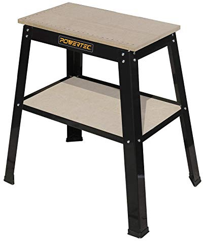 POWERTEC Tool Stand, MDF Split Top Expands to 20x25, 32 Work Height Power Tool Stand for Drill Press, Belt Sander, Bench Grinder, Band Saw, Scroll saw, and Planer (UT1002)
