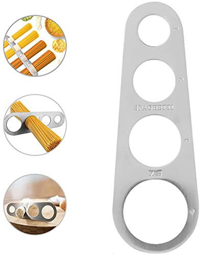 Spaghetti Quantity Measurer, 4-Holes Stainless Steel Noodle Ruler, Reduce Waste