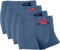 LUEXBOX Pocket Underwear for Men with Secret Hidden Front Pocket, Travel Boxer Brief, 4 Packs (Blue), Blue, S