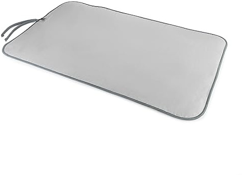Minky Homecare Deluxe Ironing Mat - Portable Pad for Ironing - Large Surface 39.4 x 23.6 Inches - for Top of Dryer, Washer, Table Top - Metallic Silver