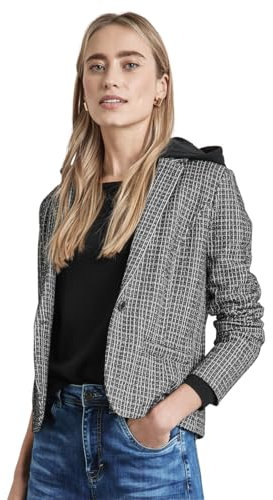 STREET ONE Damen A212376 Blazer mit Kapuze,Mehrfarbig,42